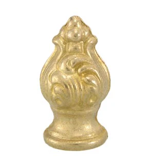 1-5/8" Tall x 3/4" Diam Cast Unfinished Brass Finial, Tap 1/8F (21050U)