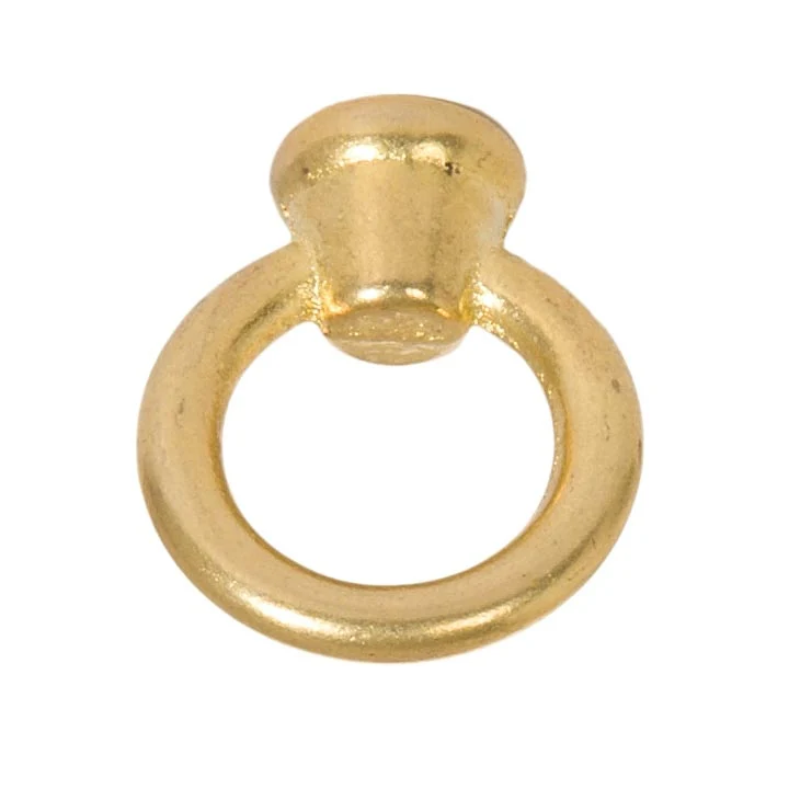 1-5/8" Tall Unfinished Cast Brass Loop, No Wire Way, 1/8F Tap (21195U)