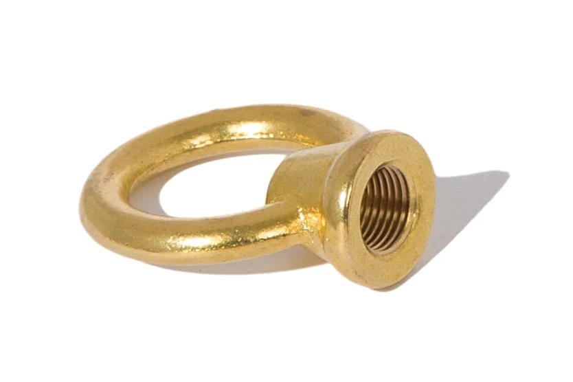 1-1/2" Tall Unfinished Cast Brass Loop with Wire Way, 1/8F Tap (21196U) - Image 2