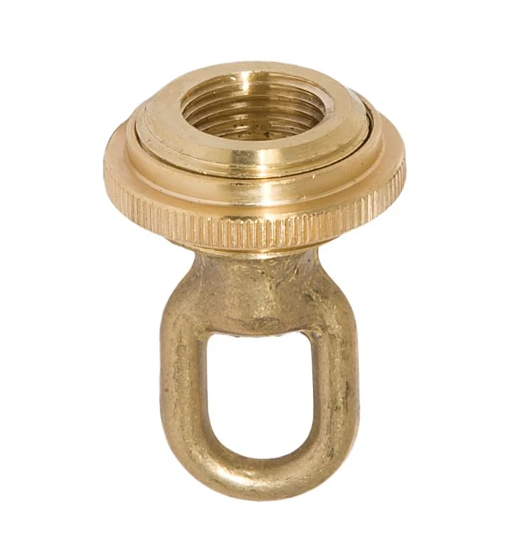 1-7/8" ht. Cast Brass Screw Collar Loop, 3.8F Tap, Unfinished (21199U)
