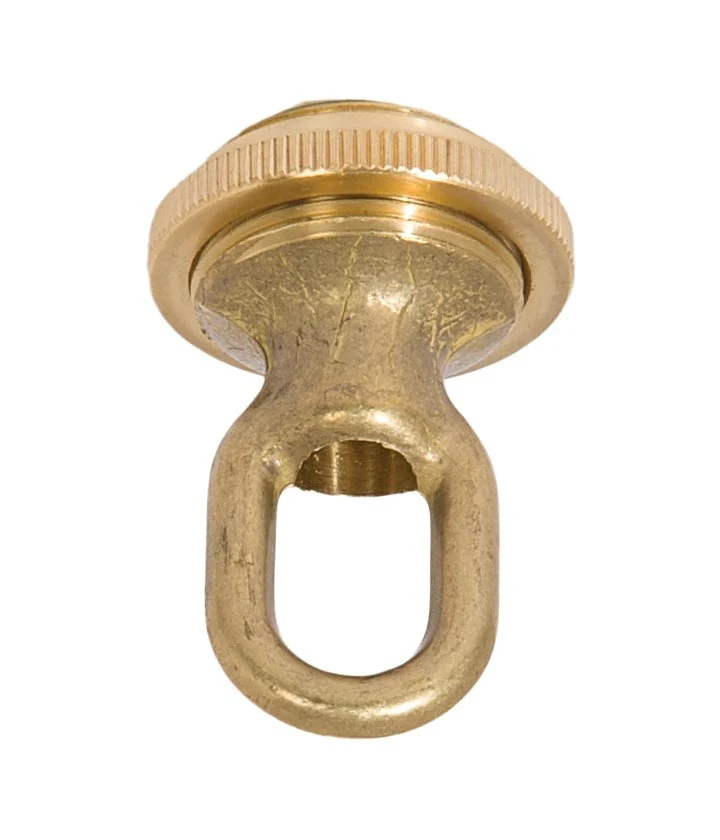 1-7/8" ht. Cast Brass Screw Collar Loop, 3.8F Tap, Unfinished (21199U) - Image 2