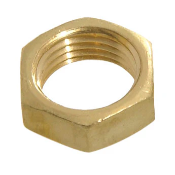 1/8F Unfinished Brass Heavy Brass Hexnut, 1/2" Across Flats (20726)