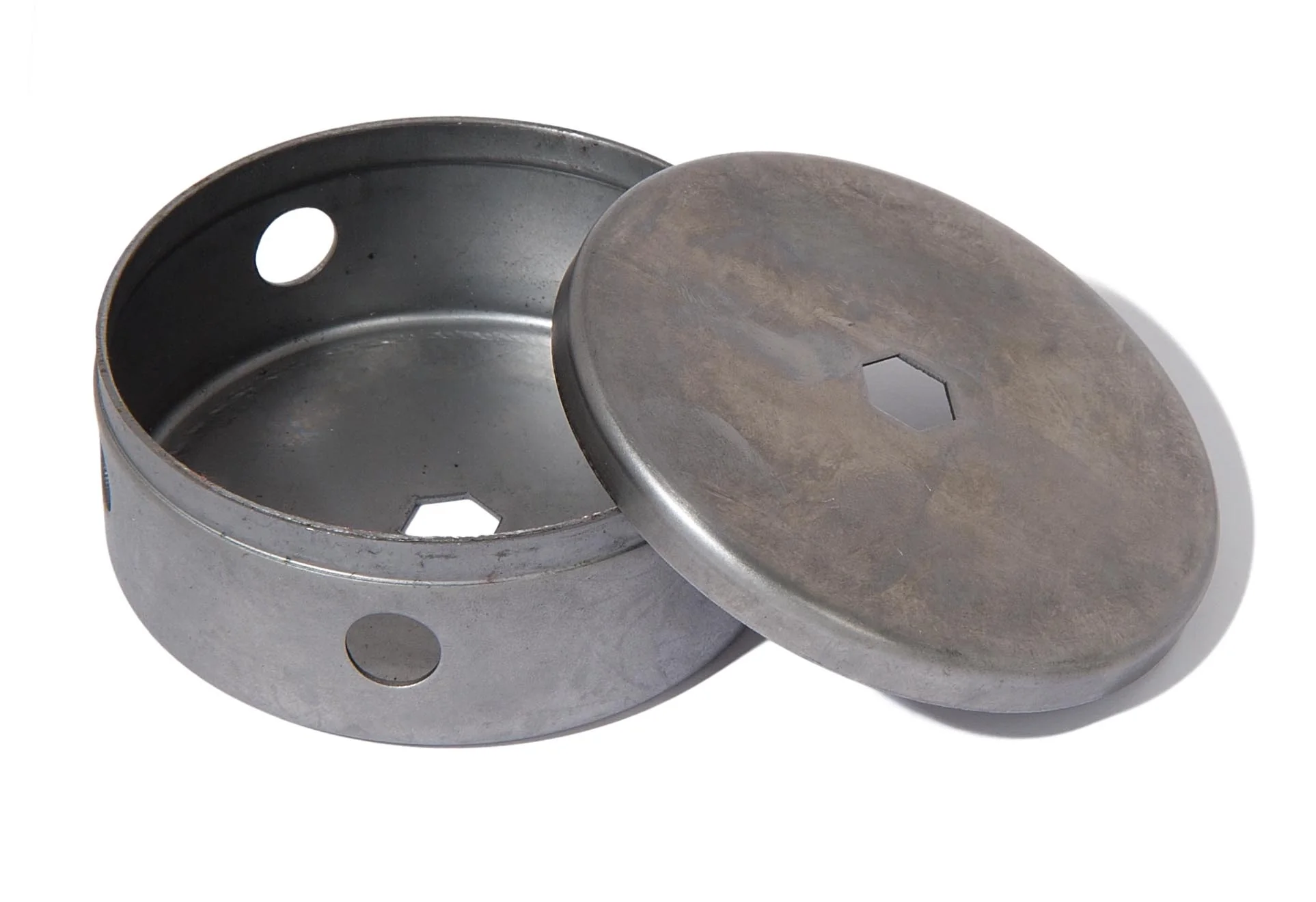 1/8IP Slip Steel Cluster Body With Cover, Unfinished, 4 Side Holes (21267) - Image 2