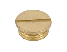1/8M Slotted Plug or Cap, Unfinished Brass (21175U)