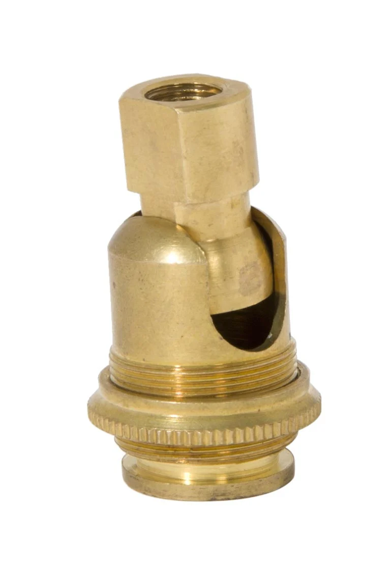 1.91 Inch Tall Unfinished Brass 90 Degree Hang Straight Swivel, 1/8F X 1/4F (20541U) - Image 3