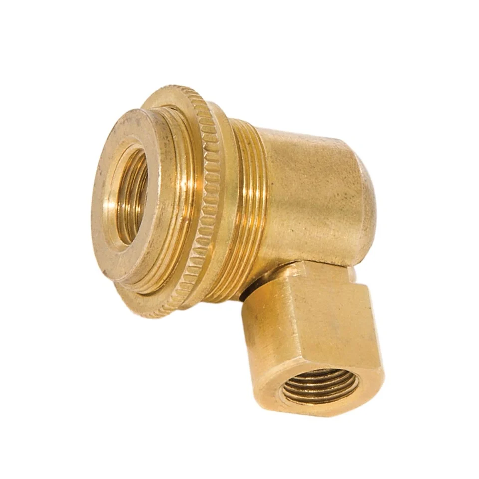 1.91 Inch Tall Unfinished Brass 90 Degree Hang Straight Swivel, 1/8F X 1/4F (20541U) - Image 4
