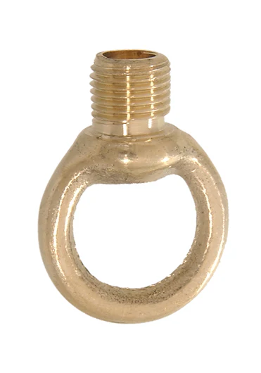 1" Cast Brass Loop with Wire Way, 1/8M (3/8" diameter), Unfinished (10939U)