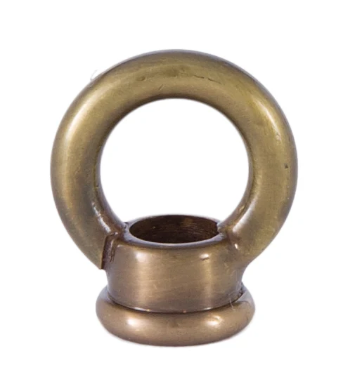 1" Cast Brass Loop with Wire Way, tap 1/8F (3/8" diameter), Antique Brass Finish (10954A)
