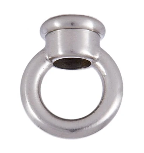 1" Cast Brass Loop with Wire Way, tap 1/8F (3/8" diameter), Satin Nickel Finish (10954SN) - Image 2