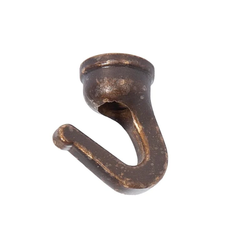 1" Tall Modern Style Cast Brass Hook with Wire Way, 1/8F Tap, Antique Bronze (10935FB)