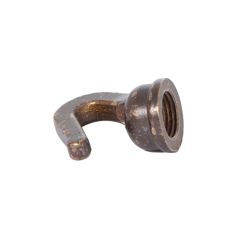 1" Tall Modern Style Cast Brass Hook with Wire Way, 1/8F Tap, Antique Bronze (10935FB) - Image 2