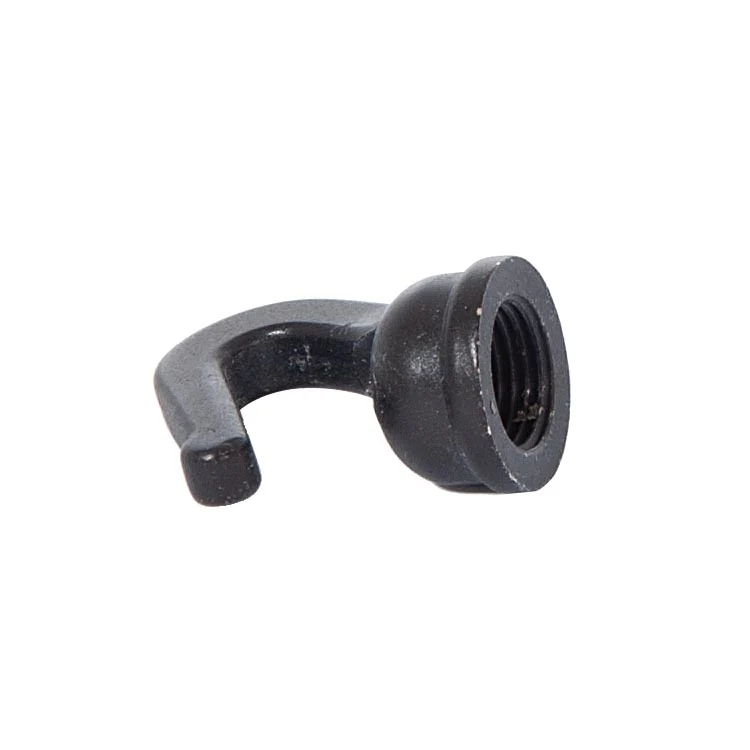 1" Tall Modern Style Cast Brass Hook with Wire Way, 1/8F Tap, Satin Black (10935FBK) - Image 2