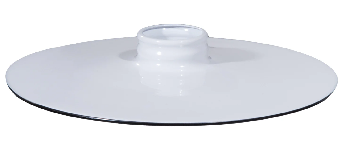 10-1/4" Industrial Style Flat Style Metal Shade, 2-1/4 inch lip fitter (08388B) - Image 5