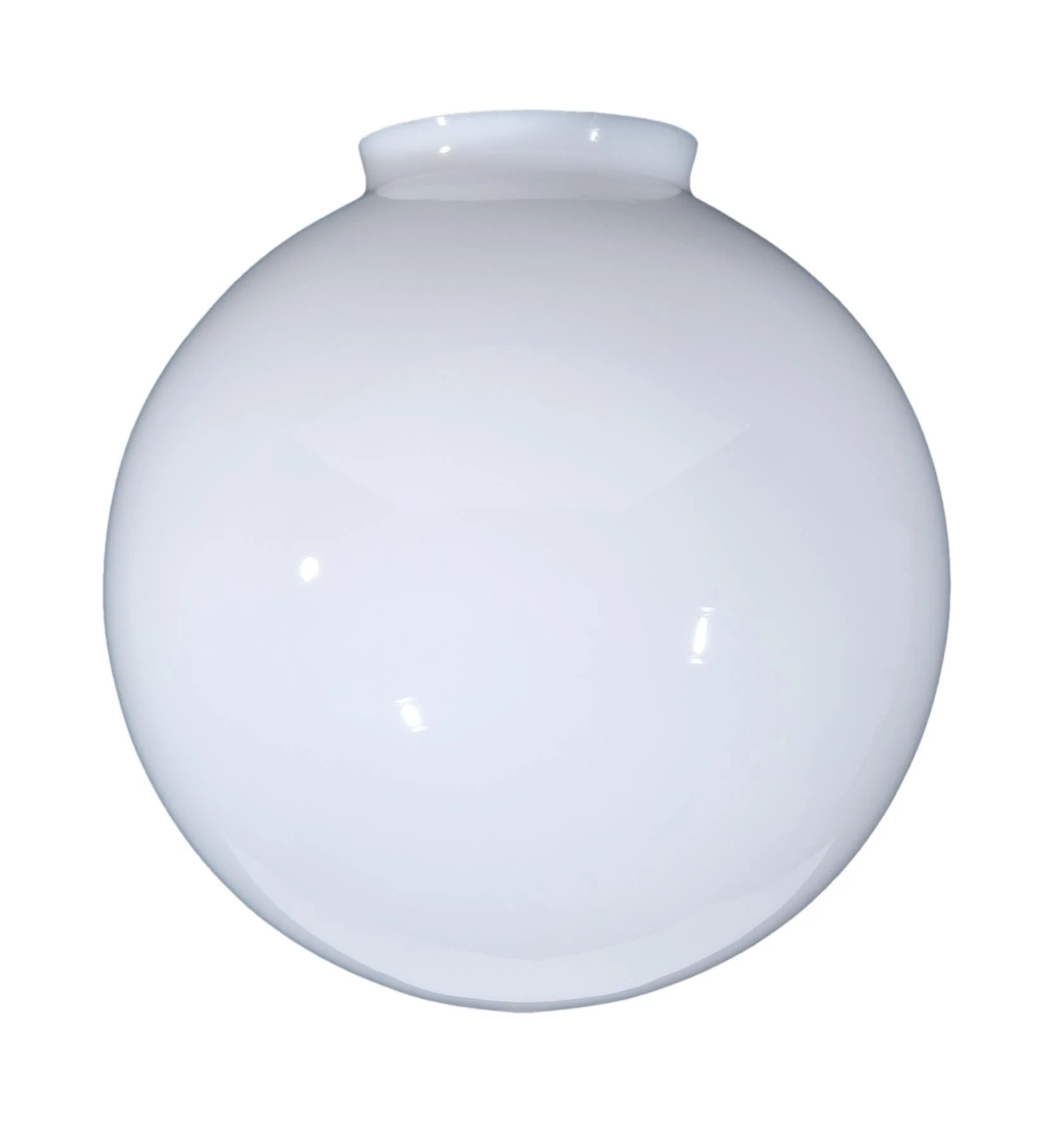 10" Dia. Clear Over Opal Glass Ball Pendant Shade, 4" Fitter (08834i)