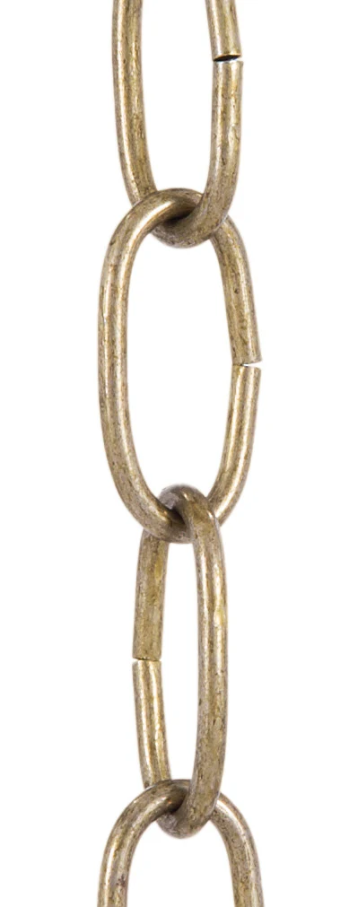 Antique Brass Finish, 10 Gauge Oval Steel Chain (12998)