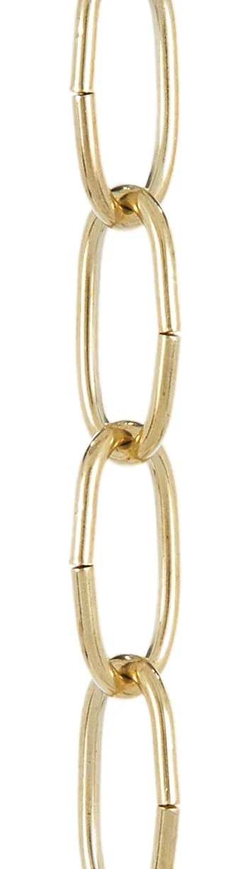 Brass Plated Steel, 10 Gauge Oval Chain (12995)