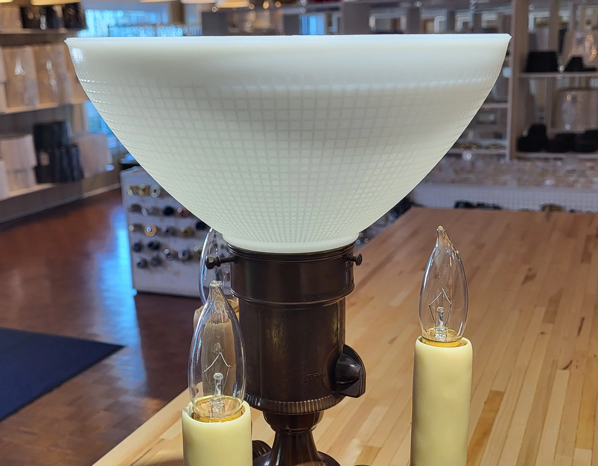 10 inch I.E.S Opal Glass Reflector Shade, 2-7/8 inch fitter (08392) - Image 3