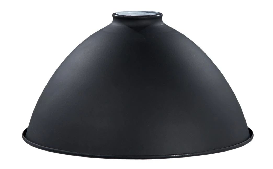 10" Metal Dome Lamp Shade - Satin Black Finish, 2 1/4" Fitter Size (08352BK) - Image 2