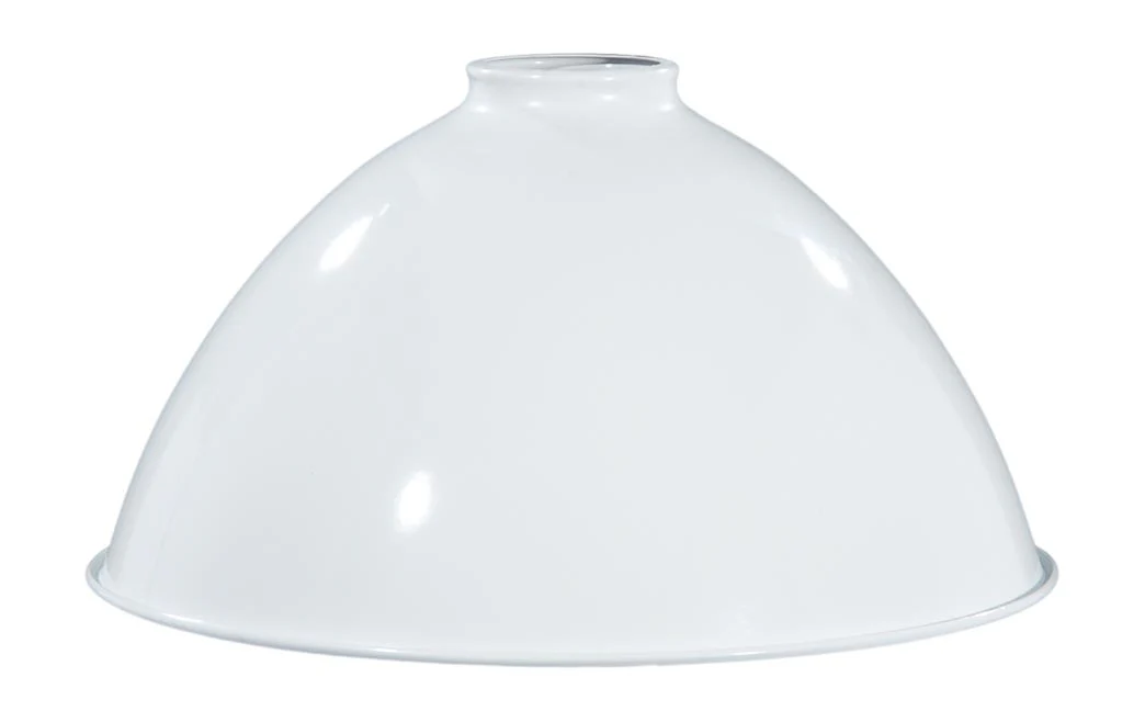 10" Metal Dome Lamp Shade - White Enamel Finish, 2 1/4" Fitter Size (08352W) - Image 2