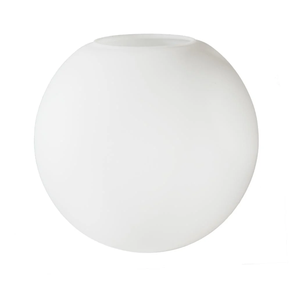 10" Satin Opal Glass Neckless Ball Shade, 4 inch top opening (08857E) - Image 2