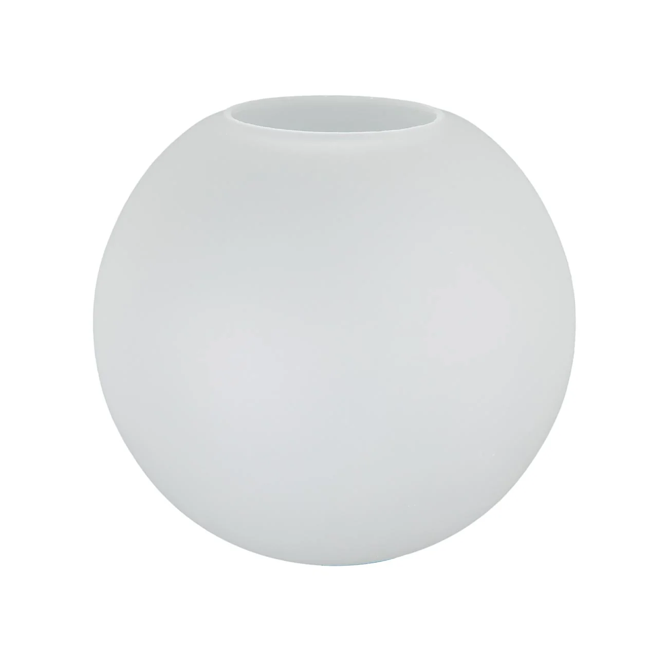 10" Clear Acid Etched Glass Neckless Ball Shade, 4 inch top opening (08857CE)