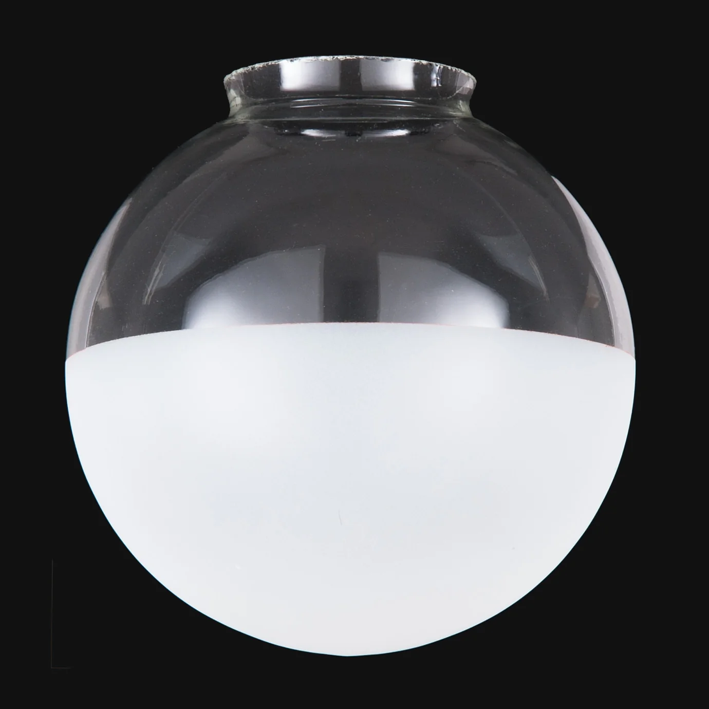 12" Special Half-Frost Industrial Style Pendant Shade, 6 inch lip fitter (08760)