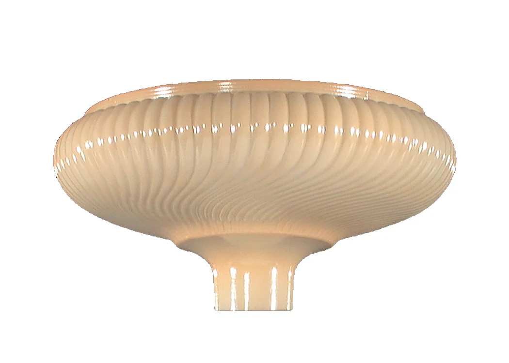 14" Nu-gold Rib Swirl Torchiere Shade, 2-3/4 inch fitter (09000)