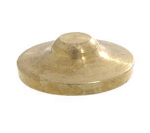 15/16" diameter x 9/32" tall Brass Flange Cap, Tap 1/8F (21019)