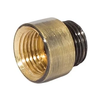 15/32 Inch Antique Brass Short Brass Transition Coupling, 1/8FM, (21210A) - Image 2