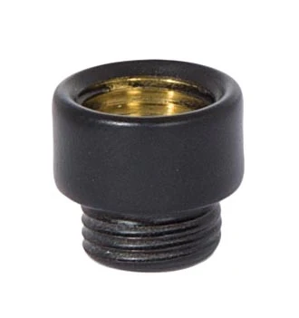 15/32 Inch Short Satin Black Brass Transition Coupling, 1/8FM (21210BK) - Image 2