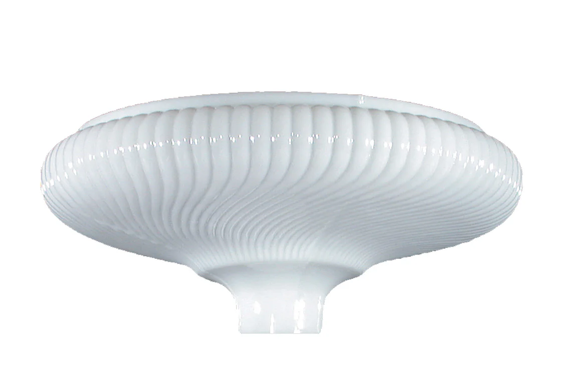 16" Opal Glass Rib Swirl Torchiere Shade, 2-3/4 inch fitter (09021)