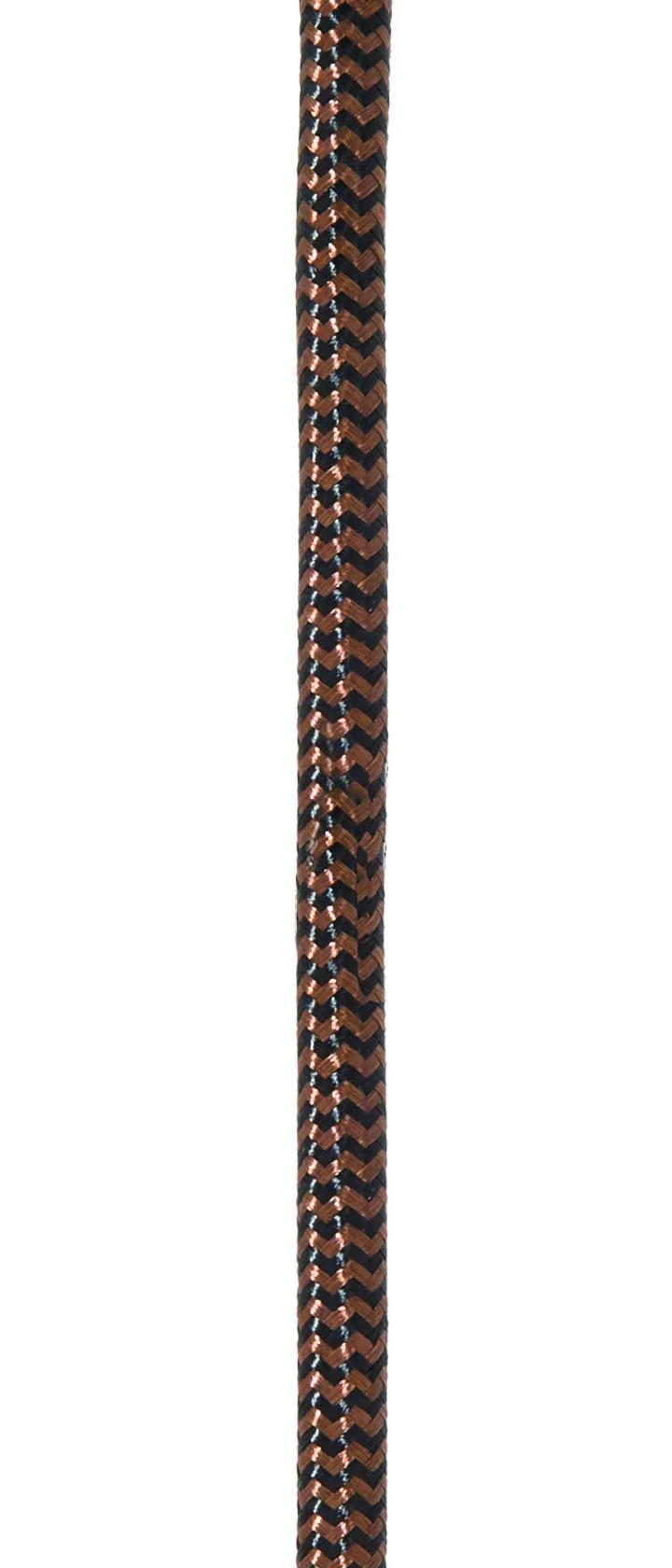 18/3 SVT-B Black and Brown ZIG-ZAG Pattern Rayon Covered Fabric Lamp Cord, 3-Wire, Choice of Length (46595)