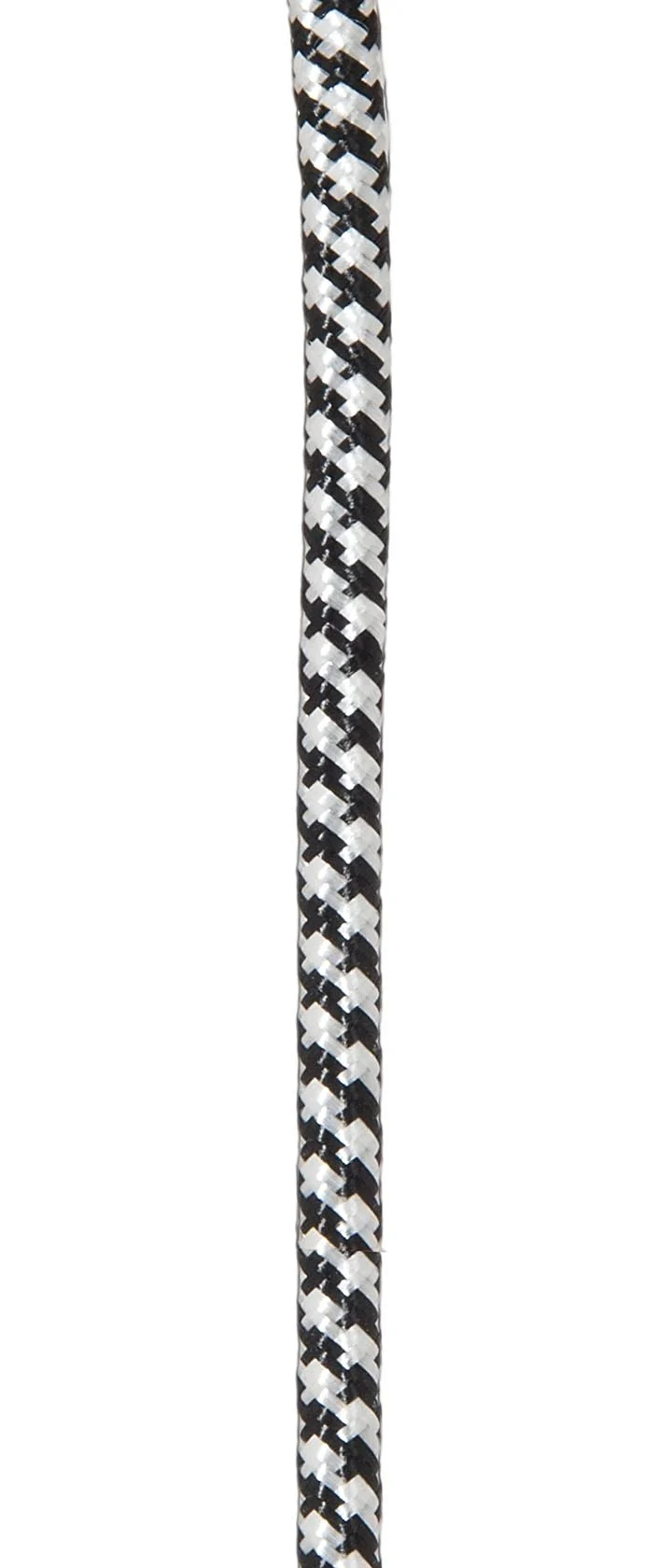 18/3 SVT-B Black & White Hounds-Tooth Pattern Rayon Covered Fabric Lamp Cord, 3-Wire, Choice of Length (46594) - Image 3
