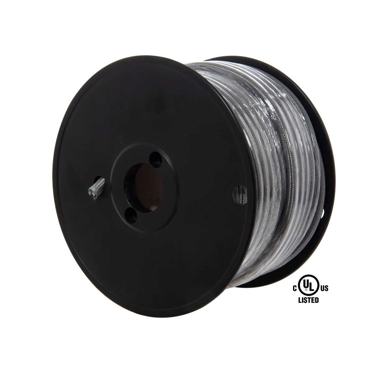 18/3 SVT-B Dark Gray Color Rayon Covered Wire Lamp Cord, 3-wire, Choice of Length (46592) - Image 2