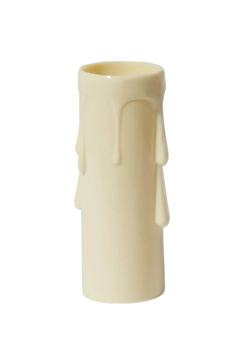 2-1/2 Inch Tall Ivory Color Plastic Candelabra Candle Cover (19800L25)