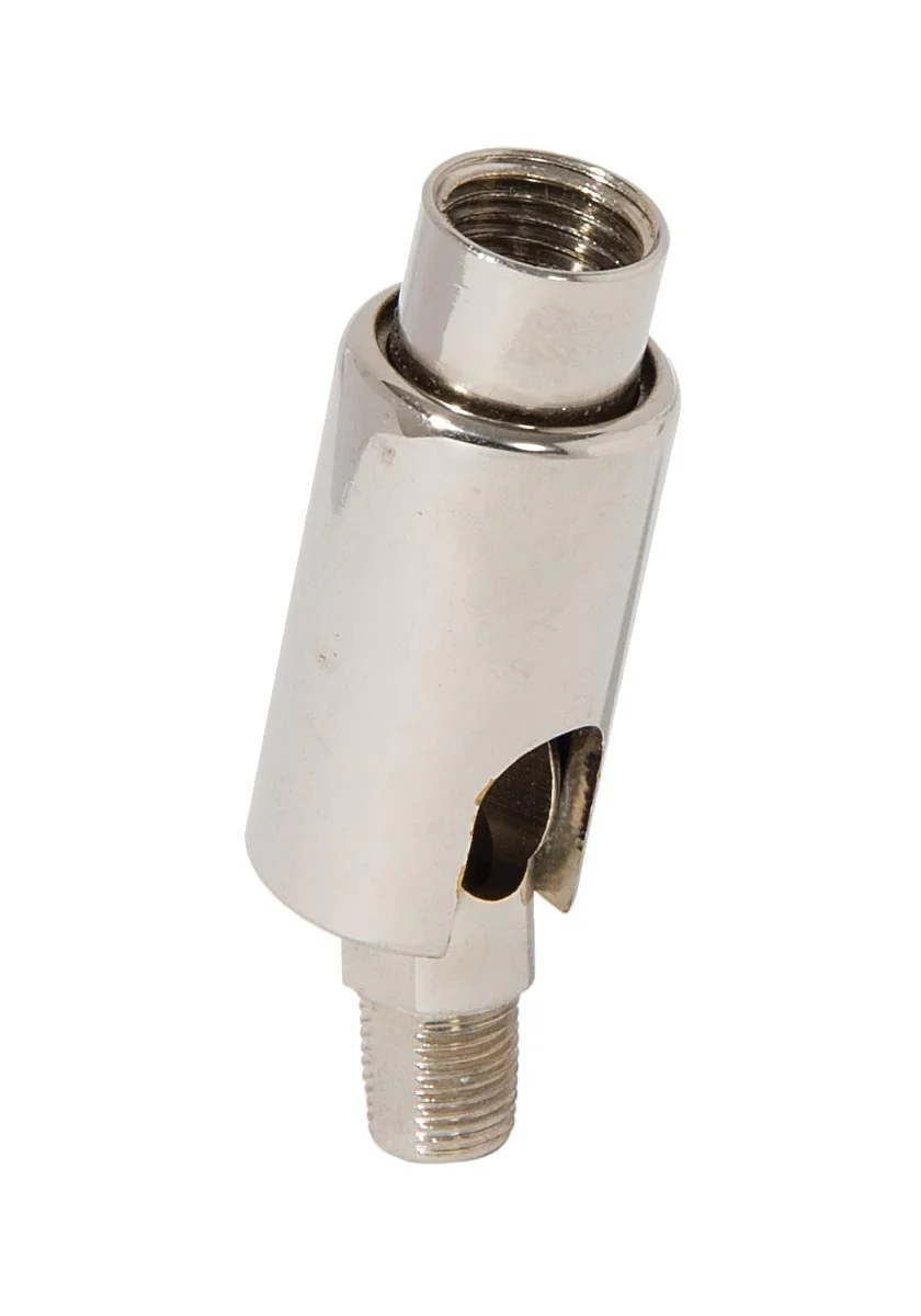 2-1/2 Inch Tall Nickel Plated Adjustable Brass Swivel, 1/8M X 1/4F (20550N)