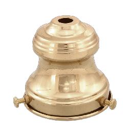 2-1/4" Fitter, Brass Neo-Classical Style Shade Holder, Polished & Lacquered (10715)