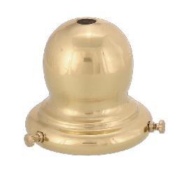 2-1/4" Fitter, Bulbous-Shaped Spun Brass Shade Holder (10750)