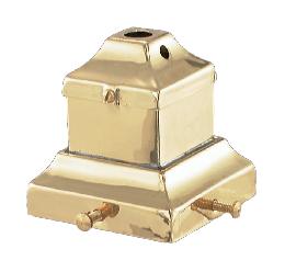 2 1/4" Fitter, Mission Style Holder with No Key Slot, Polished & Lacq. (10759)
