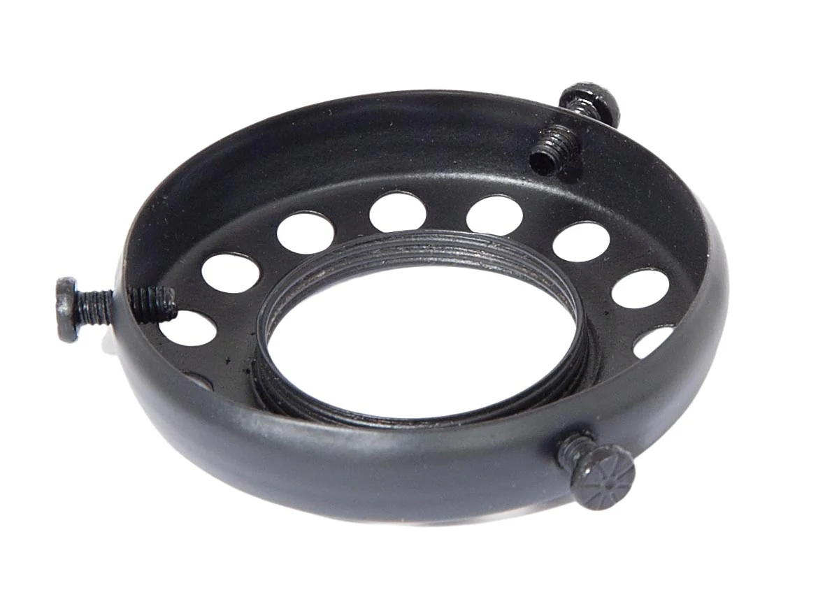2-1/4" Fitter Screw-on, Uno-Type Shade Holder W/ Rosette Set Screws (10786BK) - Image 2