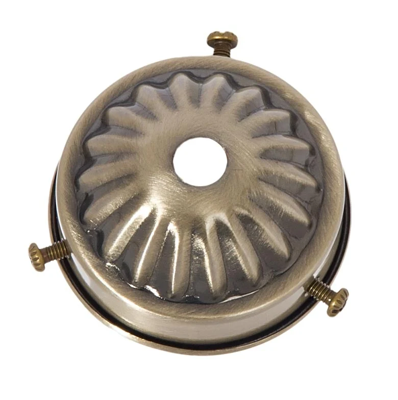 2-1/4 Inch Fitter Antique Brass Finish Steel Shade Holder, 1/8 IP Slip (10908A)