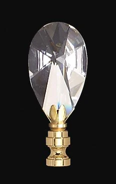 2-3/4" Tall Crystal Finial 1/4-27F Tap (11141)