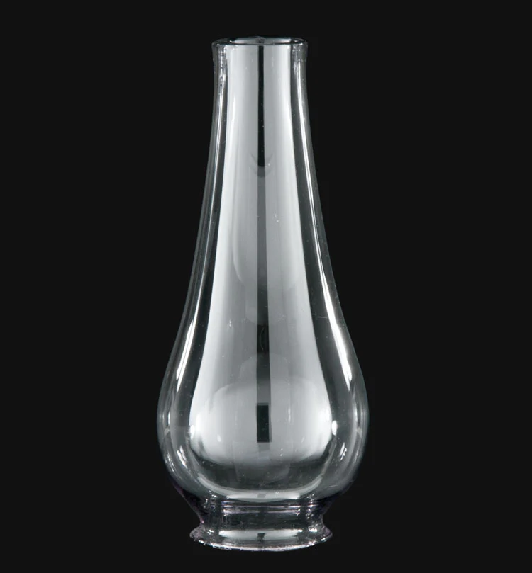 2-3/8" Fitter, 8-1/4" Tall Lip Fitter Clear Glass Chimney (57801)