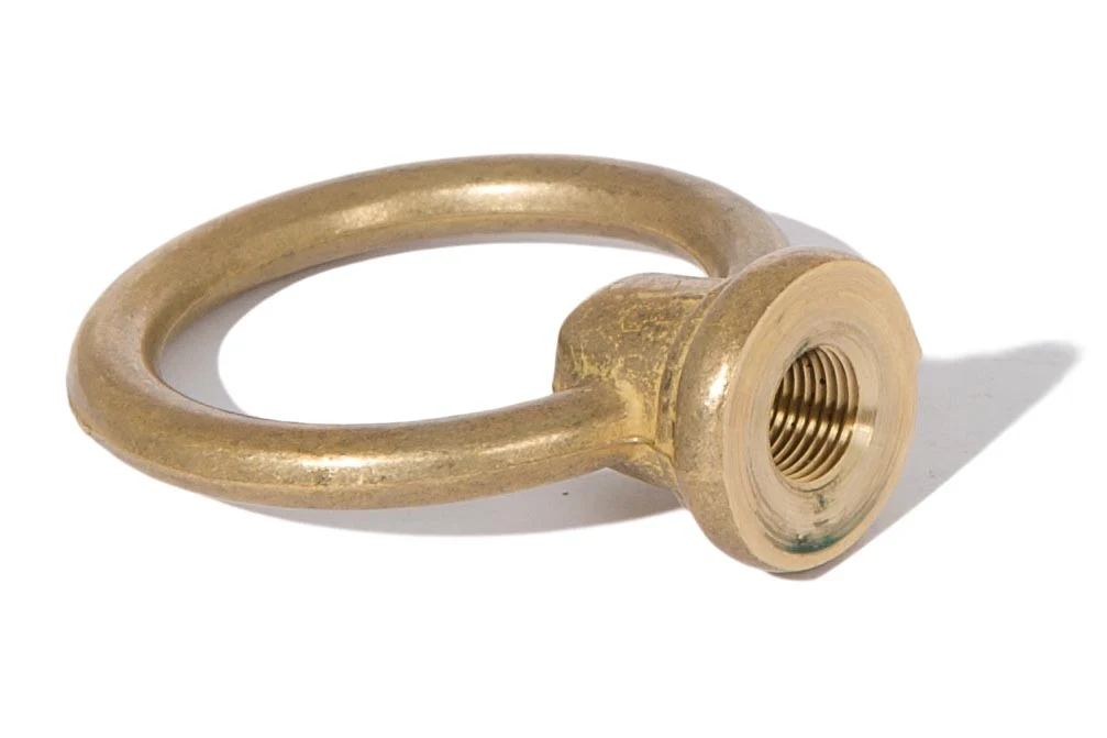 2-5/16" Tall Heavy Cast Brass Loop, No Wire Way, 1/8F Tap (21194U) - Image 2
