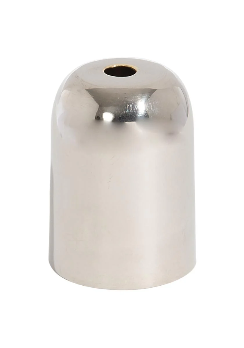 2-7/16 Inch Tall Polished Nickel Finish Brass Lamp Socket Cup (11652N)