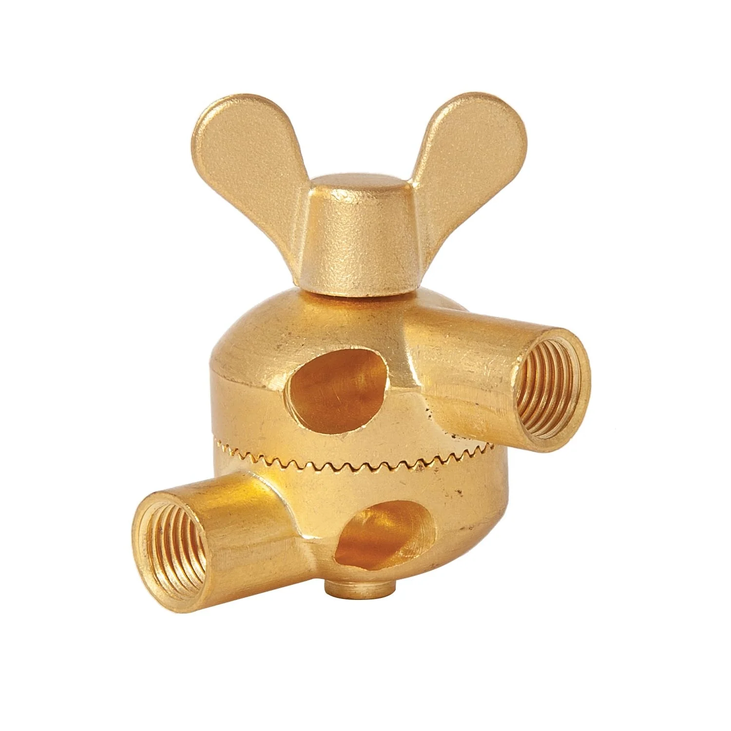 2-9/16" Tall 4-Piece Die Cast Brass Swivel With External Cord Channels, 1/4F x 1/4F, Unfinished (20534U) - Image 2