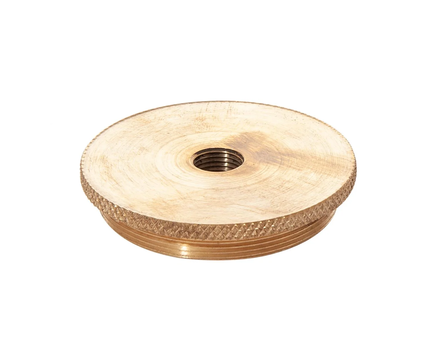 2 Inch Diameter Unfinished Brass Cap For A Cluster Body w/ Center Hole, 1/8F (10474U1)