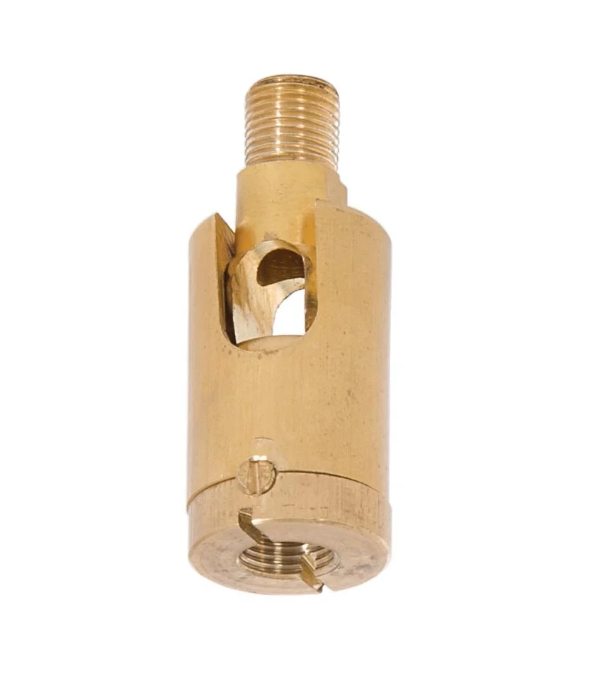 2 Inch Long Adjustable Unfinished Die Cast Brass Swivel, Male and Female 1/8IPS Threads (20531U)