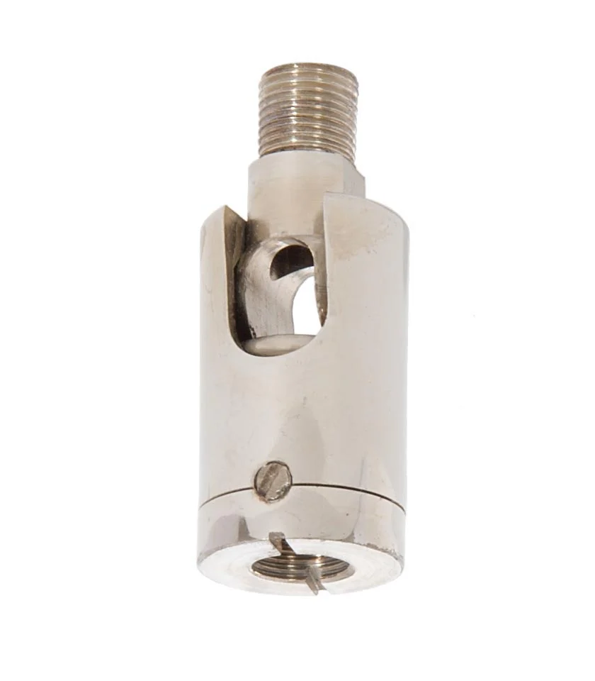 2 Inches Long Adjustable Nickel Plated Die Cast Brass Swivel, Male and Female 1/8IPS Threads (20531N)