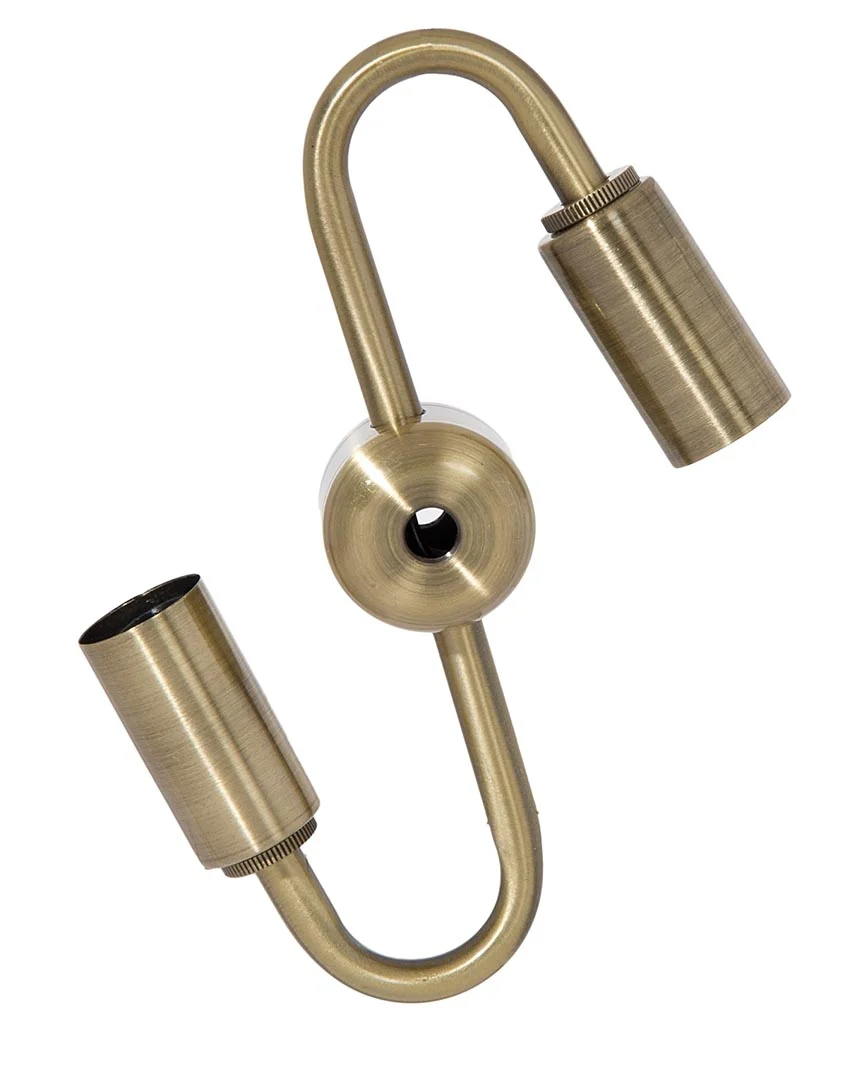 2 Light Cluster Body with Candelabra Sockets, Antique Brass Finish (10409A) - Image 2